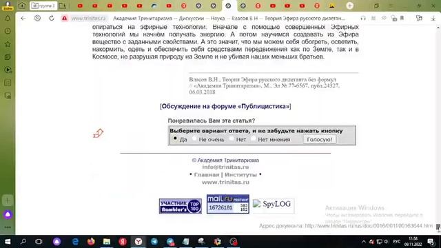 ЭФИРНЫЙ отклик на правовой беспредел в ХАМовническом суде - Власов В.Н. - Глобальная волна