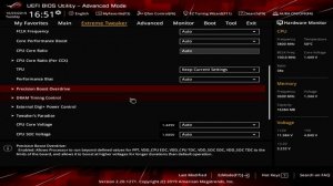 ASUS ROG Crosshair VIII Hero BIOS Overview