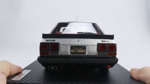 Ignition Model 1/18 Nissan Skyline 2000 RS-Turbo (R30) Silver/Black (IG2350) resin car model