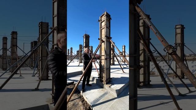 Строительство домов в Крыму. Монолитные колонны. смотреть онлайн