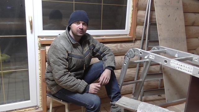 Влог: деревянный дом шлифовка история из жизни. Один в доме.