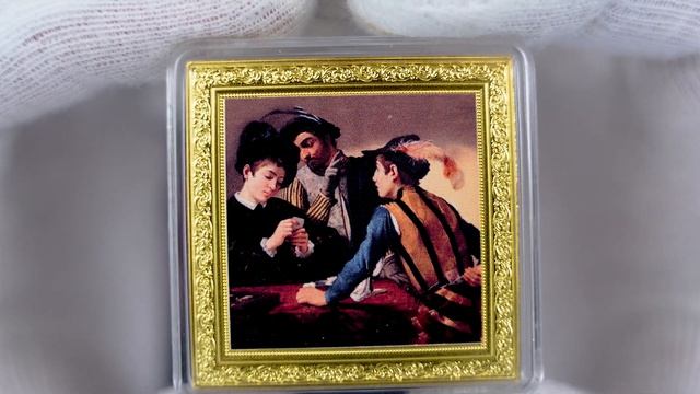 Unboxing 2021 Niue 1 oz Silver "Caravaggio | The Cardsharps" Coin смотреть онлайн