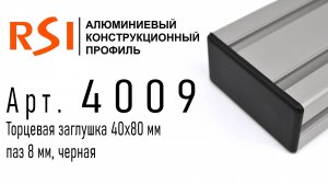 4009 | Торцевая заглушка 40х80, черная