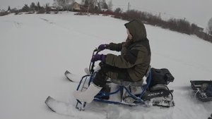 Первый выезд на мотобуксировщике 2024-2025.