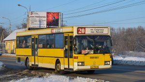 Автобус Mercedes-Benz O405 (АН 976 22). Покатушки по Барнаулу / Ride on the Mercedes-Benz O405 bus.