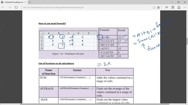 Excel basic function SUM,AVERAGE, MAX, MIN, COUNT