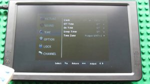 Leadstar D12 DVB-T2 12.1 Inch Portable Digital TV and Monitor - Menu Settings