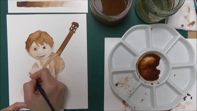 🎨Painting with ONE COLOUR ft. COCO'S Miguel! - A MONOCHROME watercolour tutorial for kids! смотреть онлайн
