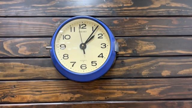 Cobalt Blue Paint Coating antique Refurbish Original quartz seiko Wall Clock clock wallclock