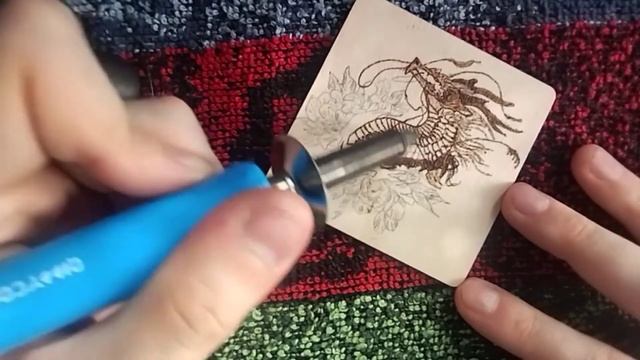 Выжигание по дереву/Пирография: Дракон