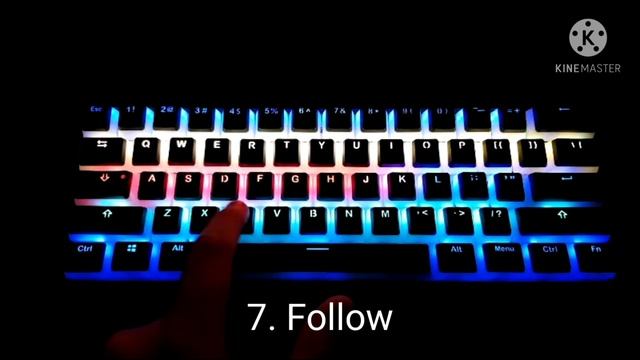 GamaKay MK61 - All 13 RGB effects/Light modes смотреть онлайн