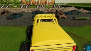 TRANSPORTING COLORED MONSTER TRUCK -Farming Simulator 22