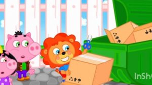 Львёнок и Леопольд, Дом с лентами, Мультик для детей