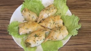Кальмары фаршированные. Закуска на праздничный стол.