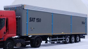 Штанги открытия задних ворот. Полуприцеп щеповоз с подвижным полом SAT150