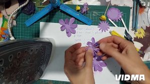 мк брошка георгин из фоамирана