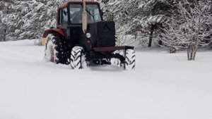 мтз 82 с блокировкой в снегу