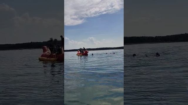 Водный буксируемый аттракцион Дубль-банан Дракон от компании Планета Вода.