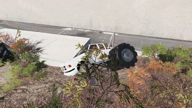 Cars vs Giant Bulge – BeamNG Drive смотреть онлайн