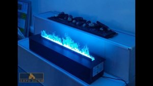 Электрокамин Design L1000RF 3D PS LOG - смена цвета пламени