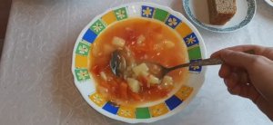 Овощной суп с рисом