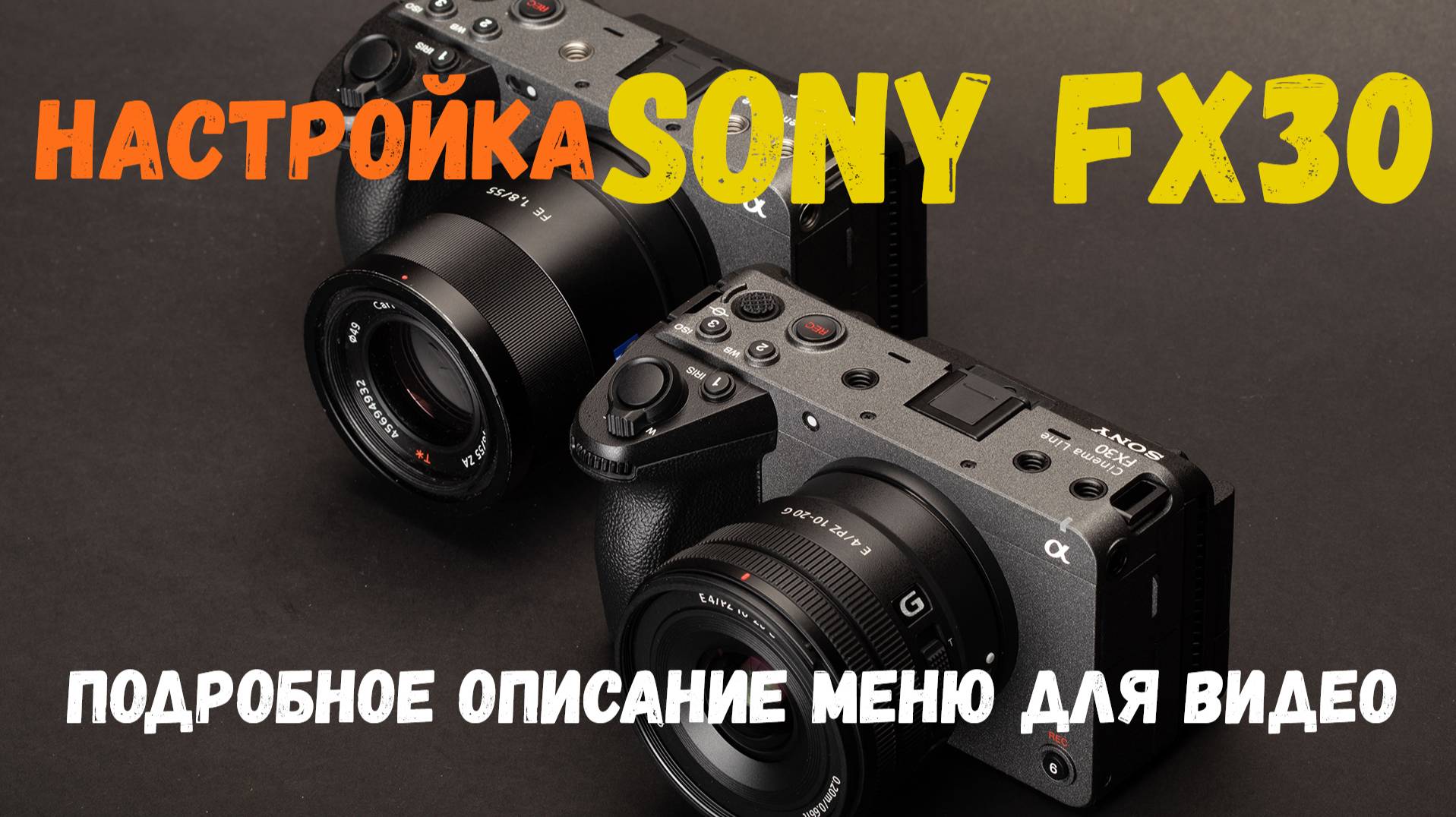 Sony fx30 подробная настройка камеры для видео