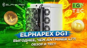 ELPHAPEX DG1 - ВЫГОДНЕЕ, ЧЕМ ANTMINER L7? - ОБЗОР и ТЕСТ