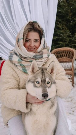 Сказочные ФотоПриветики от 🐶 ХЬЮГО СИБИРСКИЙ ХАСКИ и прекрасной Милены. Выпускник СВОБОДНАЯ СТАЯ