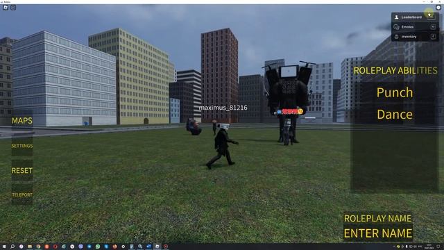 Игра Roblox. Титаны, камеромены.