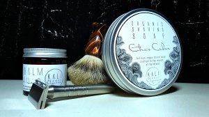 Бритьё. Blackland Sabre L2, косметика KALI Flower Organics, кастомный помазок для бритья Silver tip