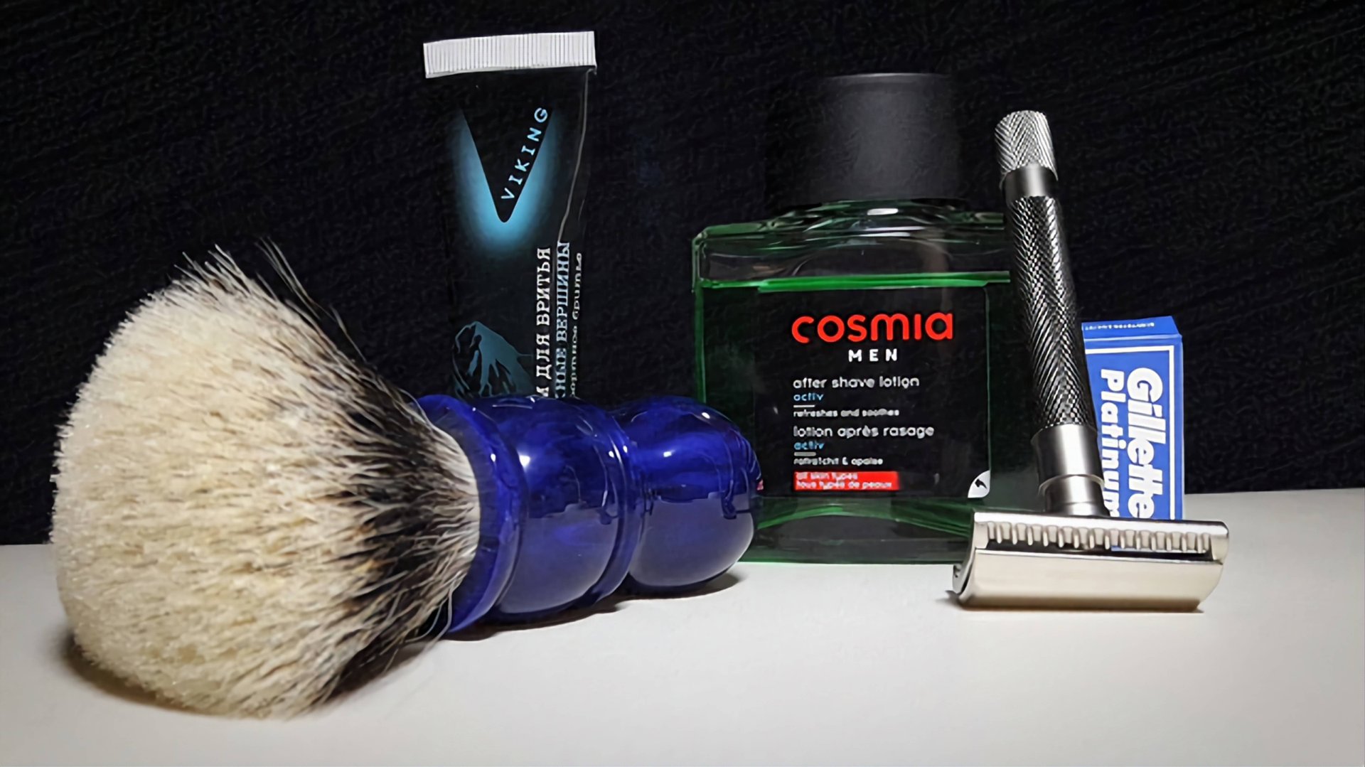 Бритьё. Т станок Parker Slant, крем для бритья Viking, Gillette, лосьон Cosmia, помазок Yaqi 24 mm смотреть онлайн
