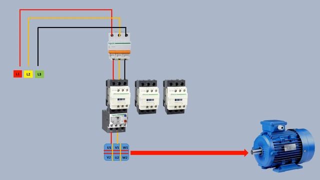 Star Delta Motor Connection wiring diagram