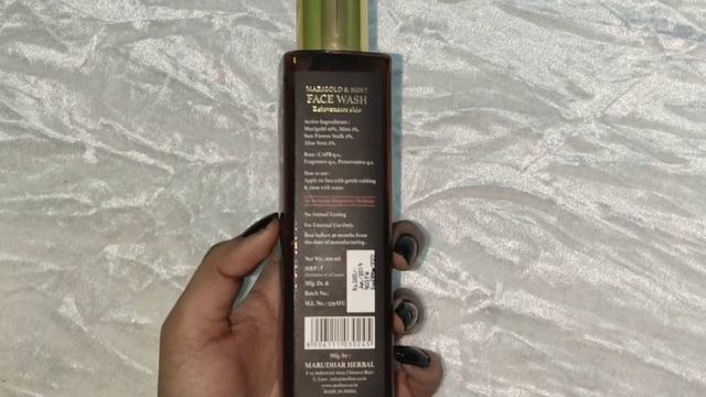 Mellow closer to nature professional Marigold and mint face wash review/ harpreet tutorials