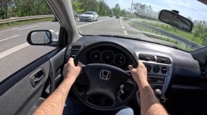 2004 Honda Civic VII Hatchback [1.4 16V 90 hp] |0-100| POV Test Drive #2063 Joe Black