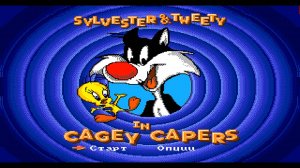 Прохождение игры : Sylvester & Tweety in Cagey Capers . SEGA . Сильвестр и Твити . Эмулятор gens .