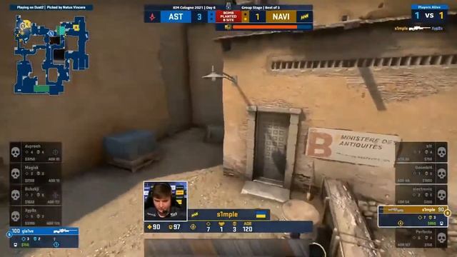 СИМПЛ ТАЩИТ 1 В 4 ПРОТИВ Astralis I ЭЙС ОТ СИМПЛА I Iem Cologne 2021