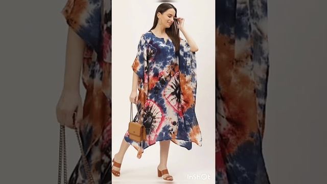 Amazon Kaftan kurti shuit||Block print and flowral kaftan for Summer#short #trending kaftan #short смотреть онлайн