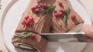 РУЛЕТ «Рождественское Полено»...🎄🍰😋