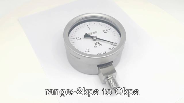 Diaphragm Box Stainless Steel Argon Gas Low Pressure Gauge Manufacturer