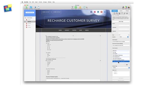 New Contact Form Advanced Widget Features