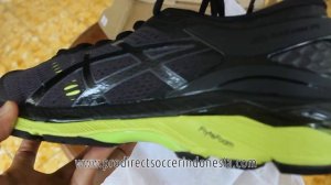 Sepatu Lari Asics Gel Kayano 24 Black Green Gecko Phantom T749N 9085 Original