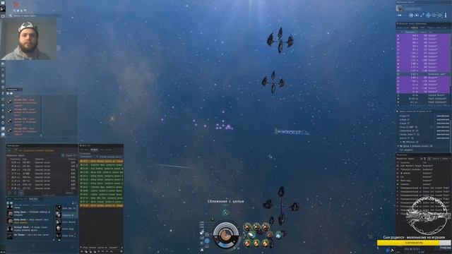 EVE Online. Fleet in Drifter WH - 1 surviving logi. смотреть онлайн