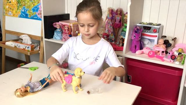 БАРБИ ПРОГУЛКА С ПИТОМЦЕМ. Распаковка, обзор (Barbie Walk & Potty Pup)