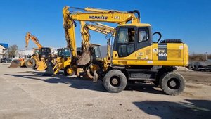 Testing the 2006 Komatsu PW160-7K whell excavator