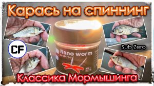 Карась на спиннинг. Классика Мормышинга. Nano worm от CF. Sub Zero