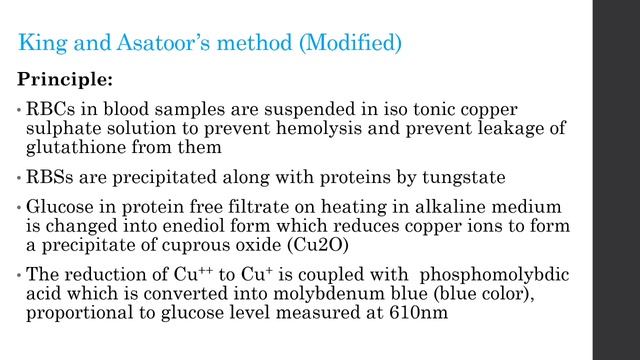 Different methods of glucose estimation DMLT 3rd year