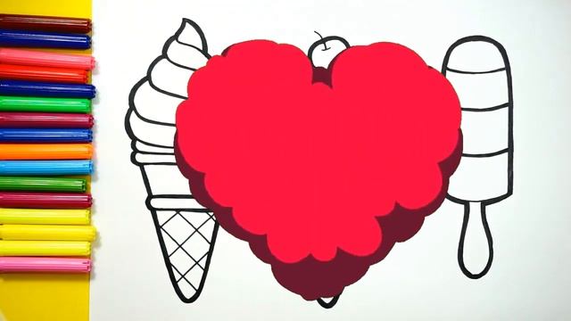 How to draw ice cream for children/Как нарисовать мороженое для детей