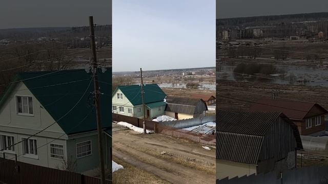 У нас сбросили платину #разлив #река #сбросводы #деревня #деревенскаяжизнь