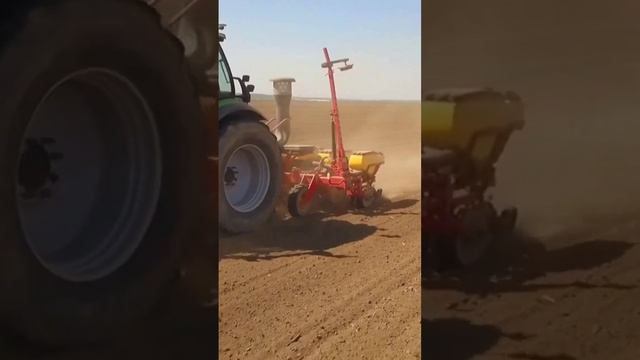 Seeding corn with Vaderstad Tempo 🌽🌱 #deutz #vaderstad