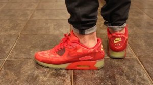 Nike Air Max 90 Ice Gym Red ON FEET